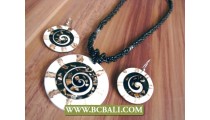 Bali Necklace and Earrings Seashells Handmade
